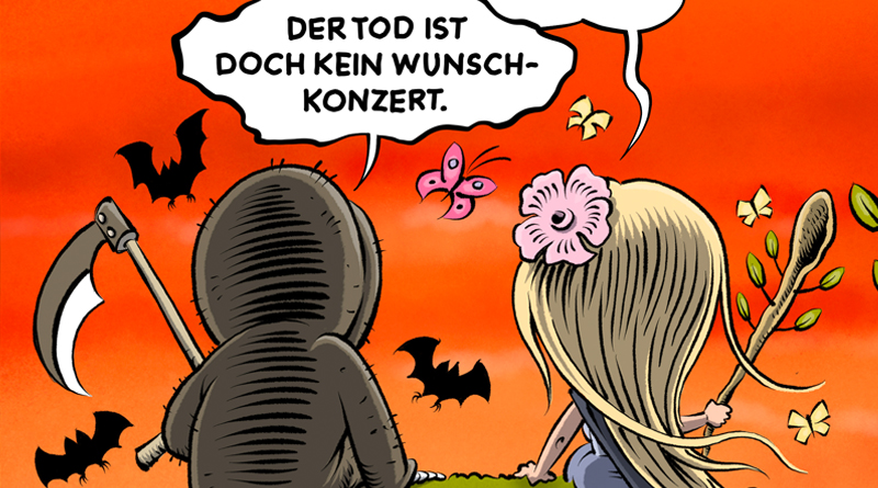 HERR TOD UND FRAU LEBEN COMIC „MUSIK UND TOD”