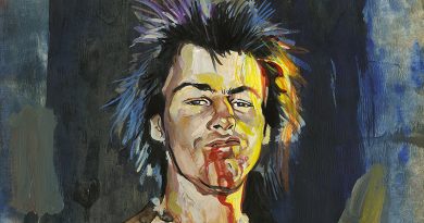 Sid Vicious Porträt, Malerei von Timo Wuerz