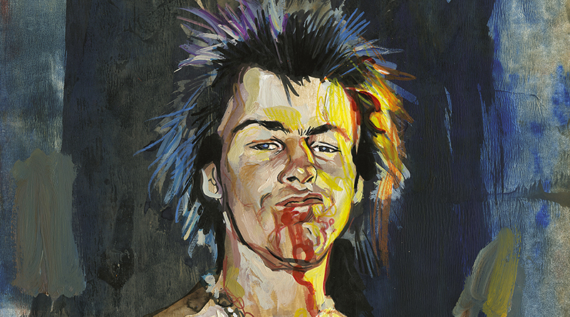 Sid Vicious Porträt, Malerei von Timo Wuerz