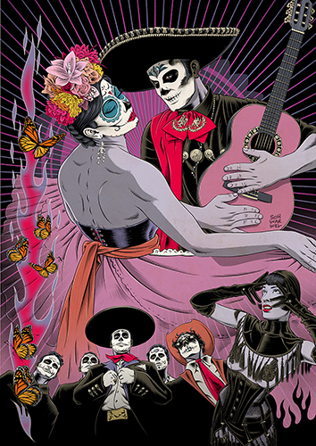 Stadt der Sterblichen-Illustration von Schwarwel Burlesque