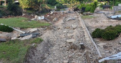 Zerstörter Friedhof in Schleiden-Gemünd nach der Flut