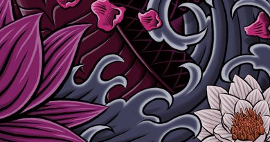 Cover „#nichtgesellschaftsfähig – Tod, Verlust, Trauer und das Leben”: Lotos-Blumen und dunkle Wellen