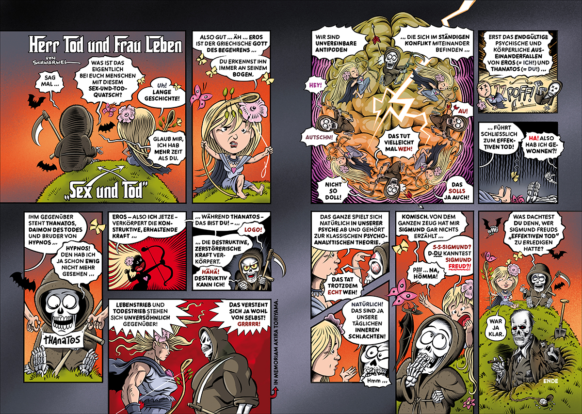 Herr Tod und Frau Leben Comic von Schwarwel zum Thema Sex und Tod