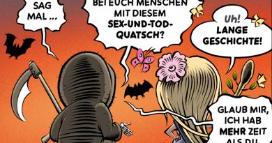 Herr Tod und Frau Leben Comic von Schwarwel zum Thema Sex und Tod