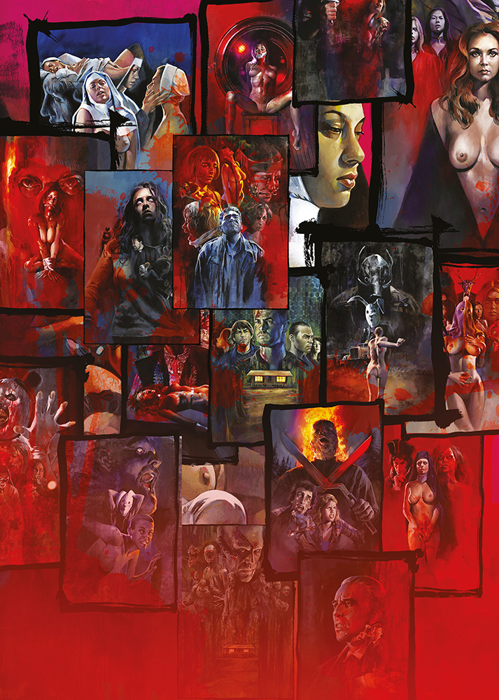 Sex und Tod in Horrorfilmen, Illustration: Timo Wuerz, Collage/Wimmelbild