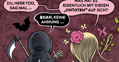 HERR TOD UND FRAU LEBEN COMIC „UNTOT UND TOD”