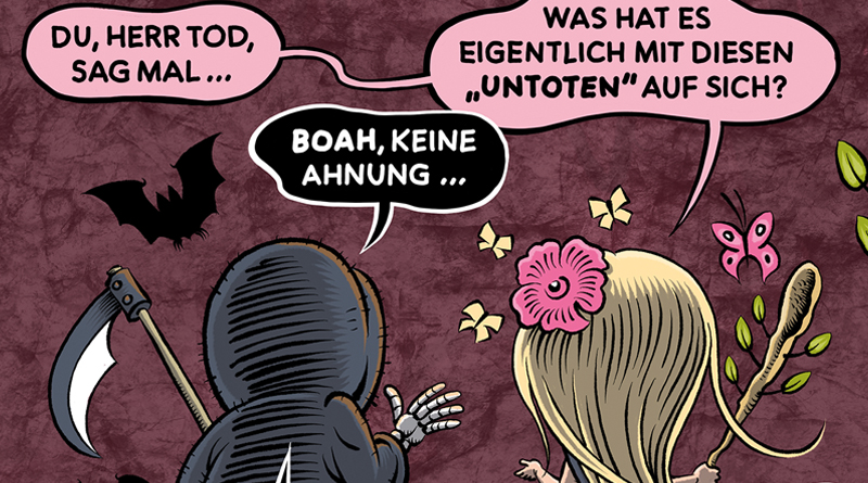 HERR TOD UND FRAU LEBEN COMIC „UNTOT UND TOD”